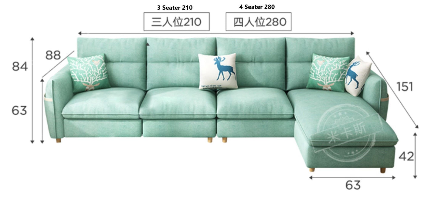 PIETRO Modern Nordic Fabric Sofa