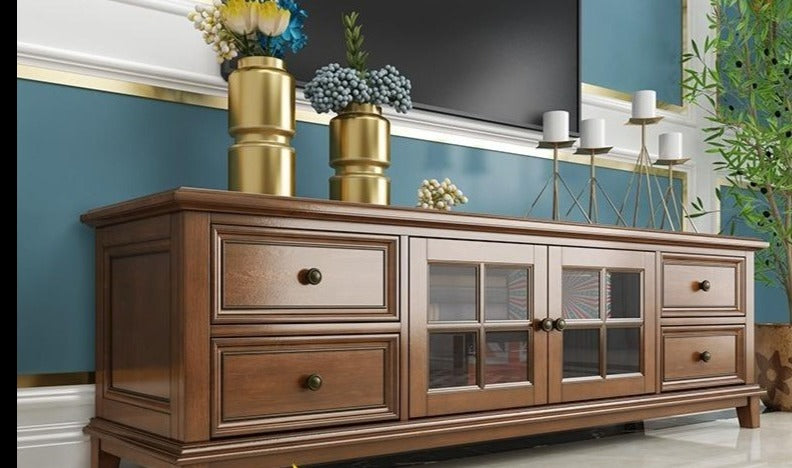 Teak Solid Wood TV Console