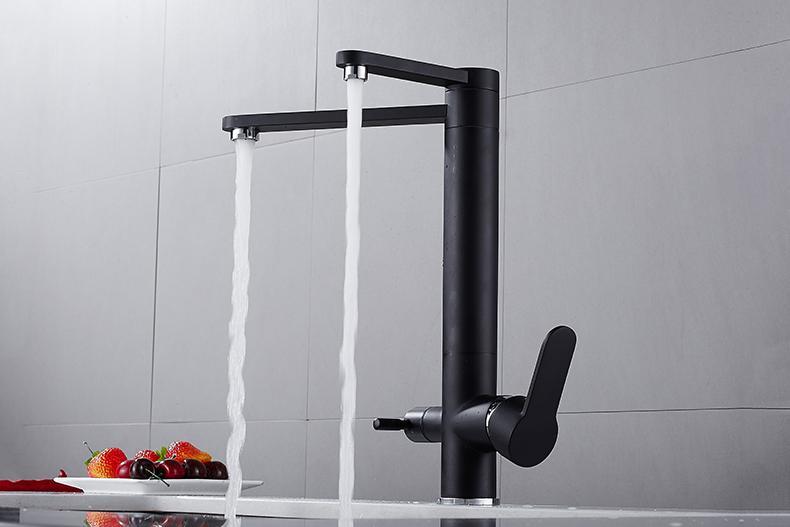 VICTOR Modern Black Double Tap Faucet