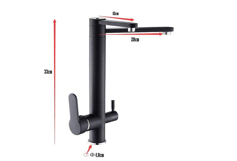 VICTOR Modern Black Double Tap Faucet