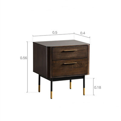 GABRILLE Chicago HILTON Nordic Solid Wood Bedside Table