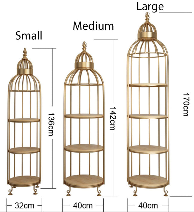 ADORJAN Quirky Bird Cage Display Stand / Cabinet
