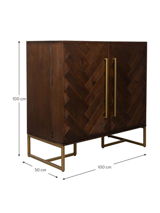 CHARLEE Bar Counter Solid Wood Wine Rack Cabinet