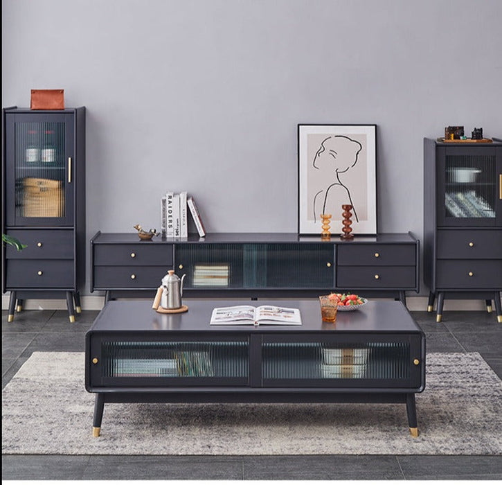 ADELINE COURTYARD Dresser Chest of Drawer Solid Wood Black, Walnut, White, Natural Color