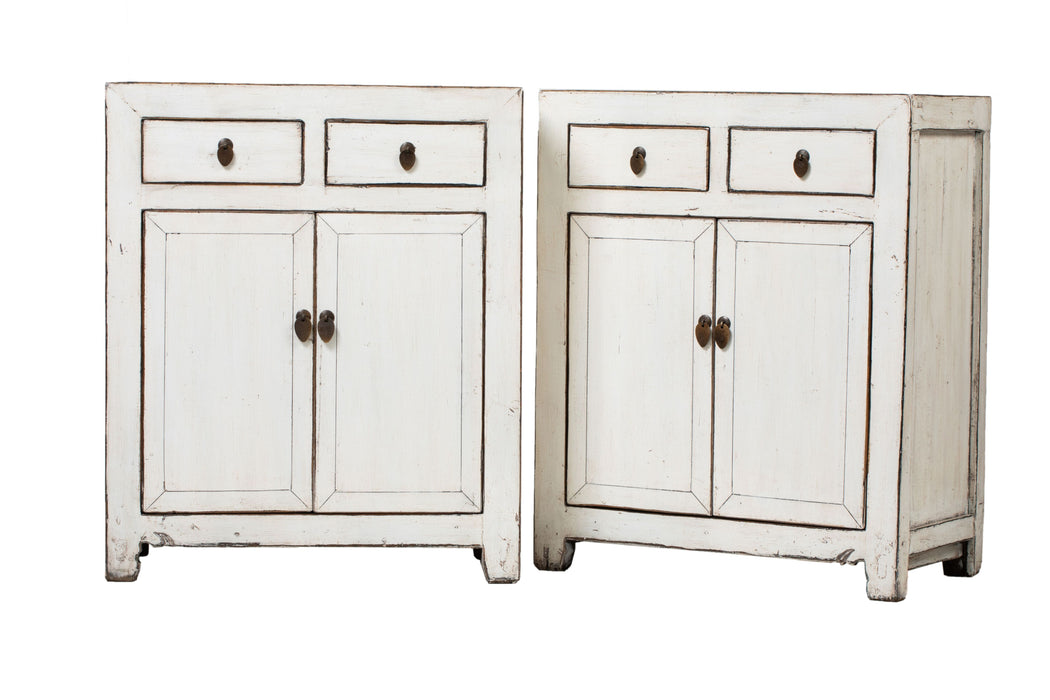 Yang Antique White Dongbei Side Cabinet Bed Side