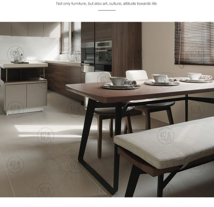 JOEL Nordic Dining Table Solid Wood Modern Minimalist Chair