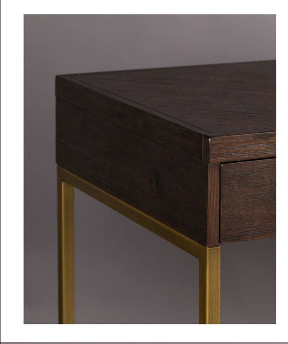 MCKENNA Herringbone Console Table / Writing Table /Dressing Vanity Table Solid Wood