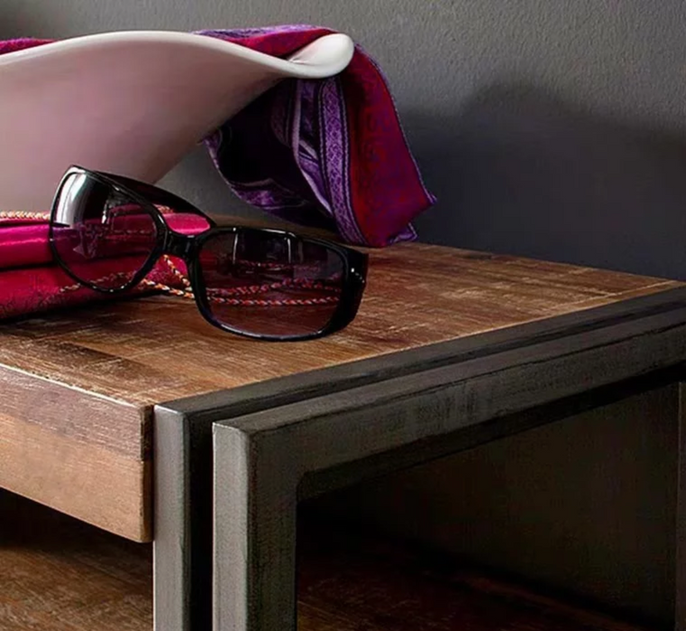 BROOKLYN Rustic Solid Wood Acacia Hallway Console Table