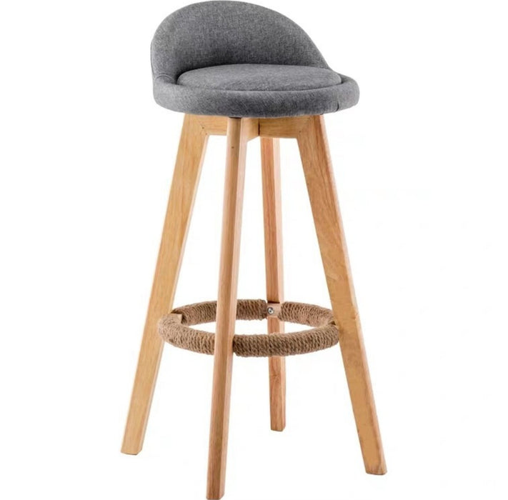 AMARA Scandinavian Solid Wood Bar Stool Chair