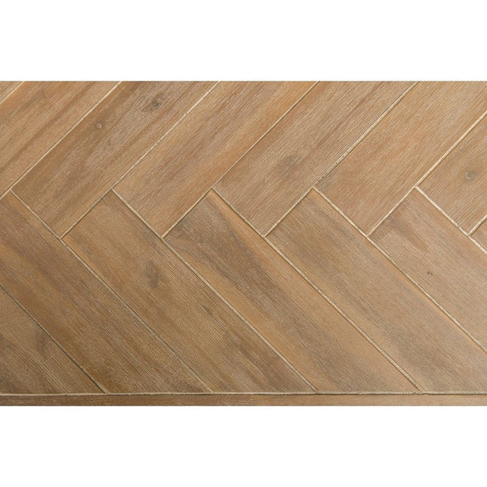 ZACHARY Herringbone Bedside Table Modern Solid Wood