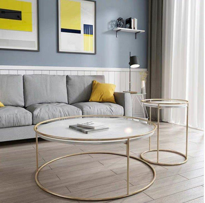 ARIANA Modern Round Marble Coffee Table