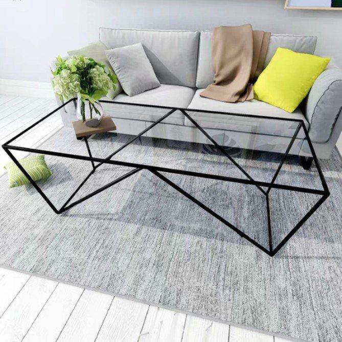 KINSLEY Minimalist Glass Coffee Table