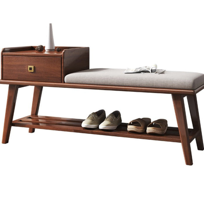 CASSIDY BELAIR Solid Wood Shoe Stool