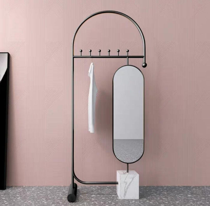 TAYLOR Standing Mirror Clothes Rack