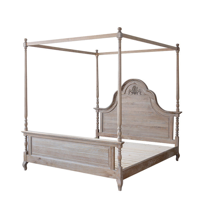 EZEKIEL American French Country 4 Poster Canopy Bed