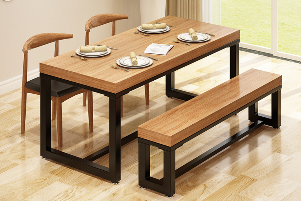 STELLA Rustic Pine Wood Dining plus Conference Table
