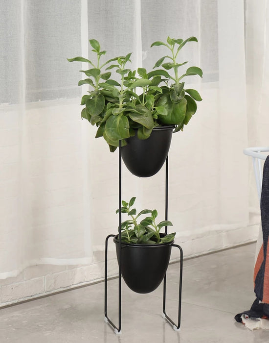 MAYA Modern Double Pot Planter Stand