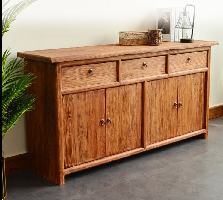 Autumn Recycle Solid Wood Buffet Sideboard Cabinet Old Elm