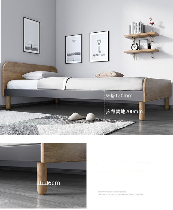 ELIAS Solid Wood Single / Queen Bed 1 /1.2 / 1.5 m