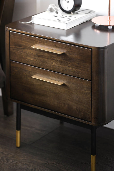 GABRILLE Chicago HILTON Nordic Solid Wood Bedside Table