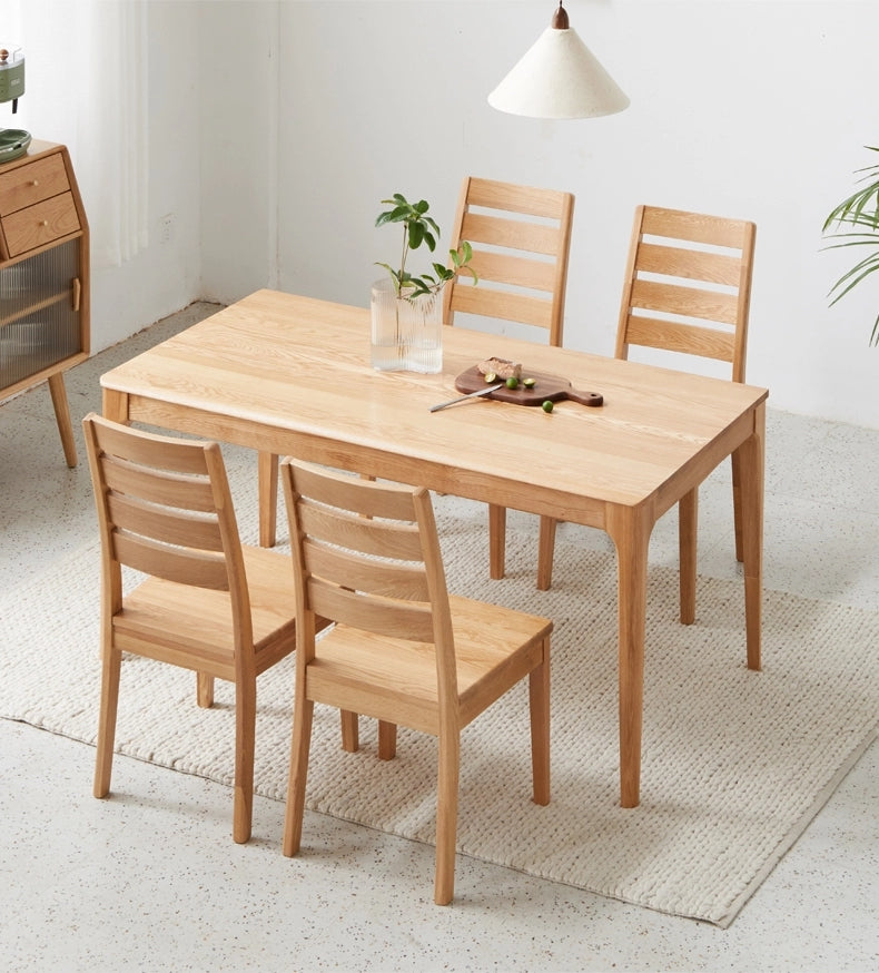 JAKIRA Japanese Nordic Scandinavian Solid Wood Dining Table and