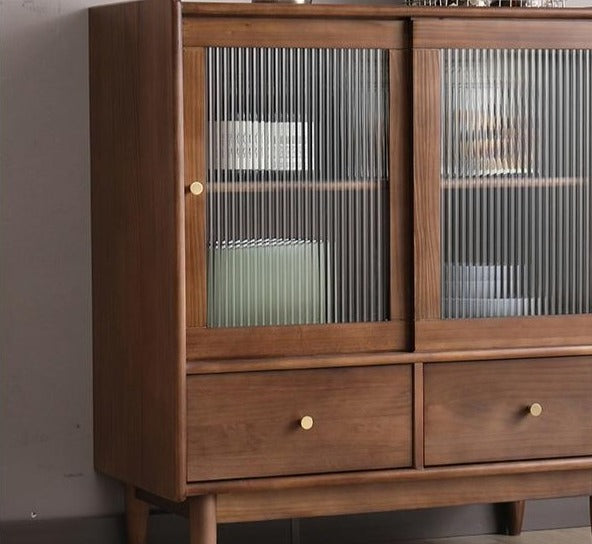 HUDSON Modern Classic Glass Display Hutch — Wholesale Antique Company