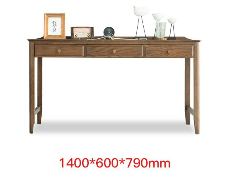 Hugo Nordic Solid Wood Desk American Oak Computer