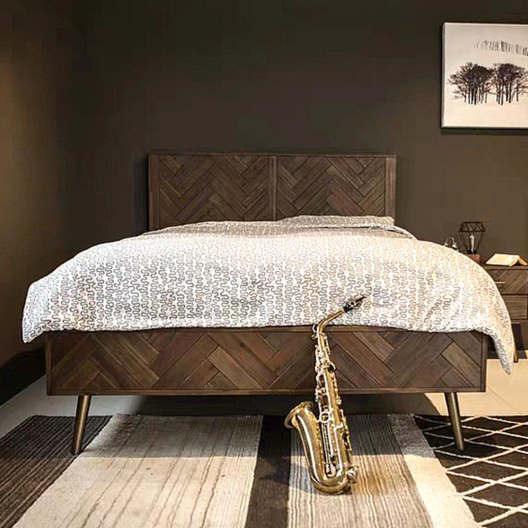Herringbone bed frame deals