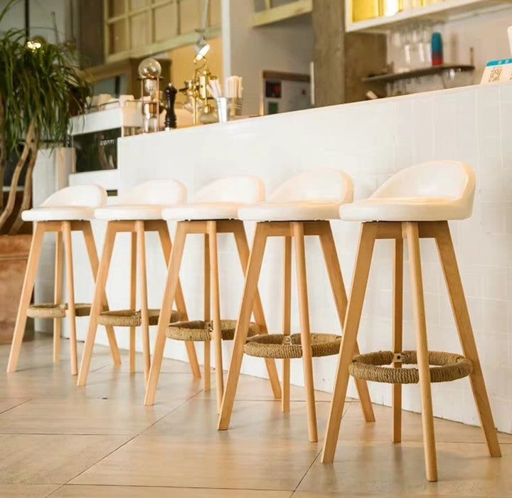 AMARA Scandinavian Solid Wood Bar Stool Chair