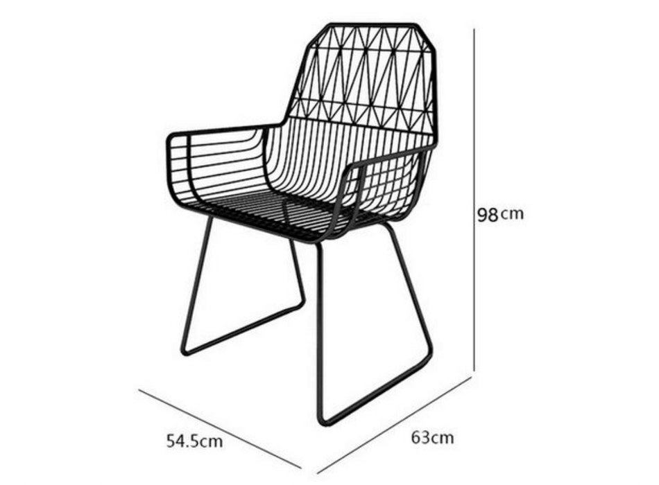 PARKER Modern Wireframe Outdoor Armchair