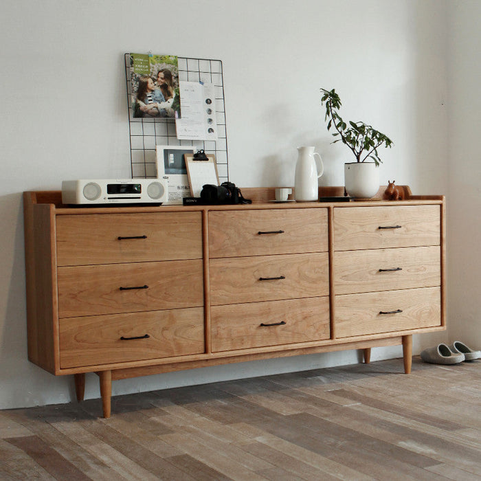 DANIELLA Nordic Hardwood 9 Drawers Sideboard Cabinet